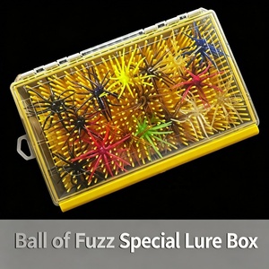 Boîte à leurres spéciale Ball of Fuzz, boîte <span class=keywords><strong>de</strong></span> <span class=keywords><strong>rangement</strong></span> <span class=keywords><strong>pour</strong></span> appâts souples en forme d'ormeaux, boîte <span class=keywords><strong>de</strong></span> pêche transparente en silicone, étanche et portable - Product Image 1