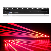 Lumière Led avec tête mobile DMX, livraison gratuite DJ 8 yeux blanc chaud + 8 faisceaux rouges, barre Laser pour Disco
