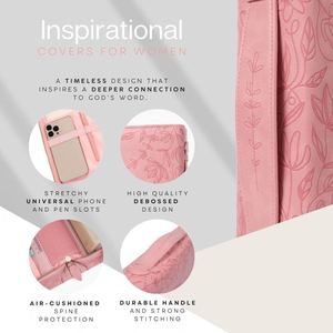 Free sample Bible Bag <b>Carrying</b> <b>Case</b> with Floral Pattern, Source Factory PU Leather Bible Cover Bag with Bible Protection - Product Image 2
