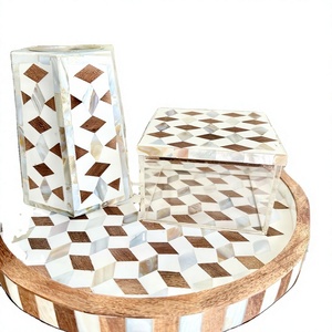 Juego de Mabkhara Religiosa Hecha a Mano de Primera Calidad para Uso Espiritual en Ramadán, Quemador de Bakhoor de Sándalo Ecológico con Incrustaciones de Madreperla - Product Image 1