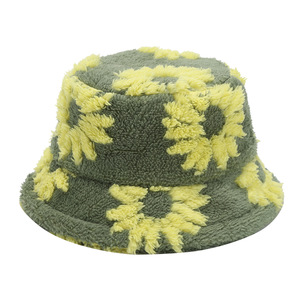 Caldo inverno da <span class=keywords><strong>donna</strong></span> in peluche orsacchiotto in pile <span class=keywords><strong>cappello</strong></span> in pelliccia margherita fiori Shearling pescatore <span class=keywords><strong>cappello</strong></span> per lo sport - Product Image 6