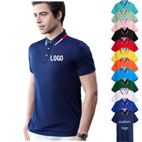 Polo en Coton CVC 200g Prix Usine Chine Unisexe Manches Courtes Ourlet Fendu Col Rabattu Polo de Travail