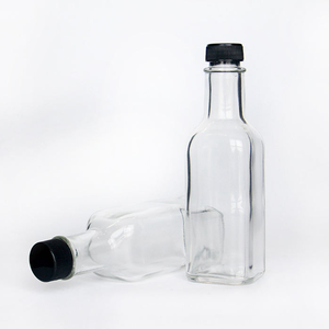 Botella Cuadrada de Vidrio Transparente con Tapa Segura, Elegante, Duradera <span class=keywords><strong>y</strong></span> Reutilizable para Cocina Comercial, Aceite de Oliva, Vinagre, Jugos <span class=keywords><strong>y</strong></span> Siropes - Product Image 6