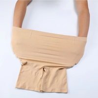Short de maintien gainant en nylon respirant taille haute pour femme, contrôle du ventre post-partum, culotte de compression à contrôle moyen