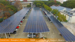 Système de <span class=keywords><strong>carport</strong></span> solaire CHIKO, structure de stationnement imperméable avec un seul poteau - Product Image 5