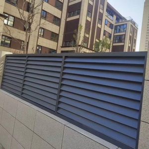 Écran d'Intimité en Aluminium, Clôture de Sécurité Noire à Lattes, Brise-<span class=keywords><strong>Vue</strong></span> en Aluminium pour Jardins et Façades - Product Image 1
