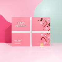 Bas prix personnalisé imprimé noël 12 jours calendrier de l'avent aimant boîte-cadeau d'emballage en papier laminé gaufré et mat