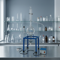 Appareil de distillation d'eau en verre chauffé électriquement BioLab, 1000 mL, installation de distillation à la vapeur