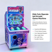 Machine de jeu d'arcade commerciale pour enfants, à monnayeur, avec écran HD 17 pouces, jeu interactif et éclairage RGB