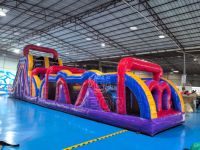Parcours d'obstacles gonflable personnalisé, jeu de course gonflable, aire de jeux excitante