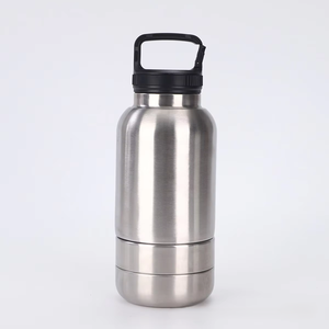 Botella de Agua Portátil <span class=keywords><strong>3</strong></span> en 1 para Mascotas, 32oz, Acero Inoxidable, con Recipiente para Comida, para Paseos al Aire Libre - Product Image 4