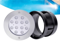 Éclairage de fond de piscine en acier inoxydable RGB coloré, lumière LED subaquatique AC/DC pour piscine, éclairage de piscine tendance RC-SS180