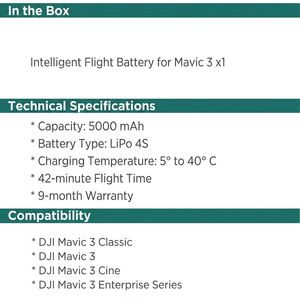 Batterie de remplacement intelligente pour drone DJI Mavic 3 Classic, 5000 mAh, 15,4 V, 4S, lithium-ion polymère, avec BMS intégré - Product Image 4