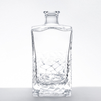 Bouteille en verre personnalisée de luxe pour rhum, vodka, whisky, liqueur, gin, 750 ml, 700 ml, 500 ml, 375 ml