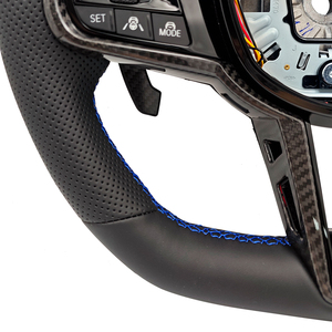 Volante Deportivo LCI de Cuero con Botones Azules M1 M2 para <span class=keywords><strong>BMW</strong></span> X5 G05 X6 G06 G20 G22 G30 M2 G87 M3 G80 M4 G82 G42 M5 F90 F97 M340i - Product Image 6