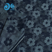 Tissu denim jacquard surdimensionné à motif floral texturé, écologique, couleur personnalisée, OEM, petite commande, pour jeans, manteaux, sacs (garçons, filles, hommes)