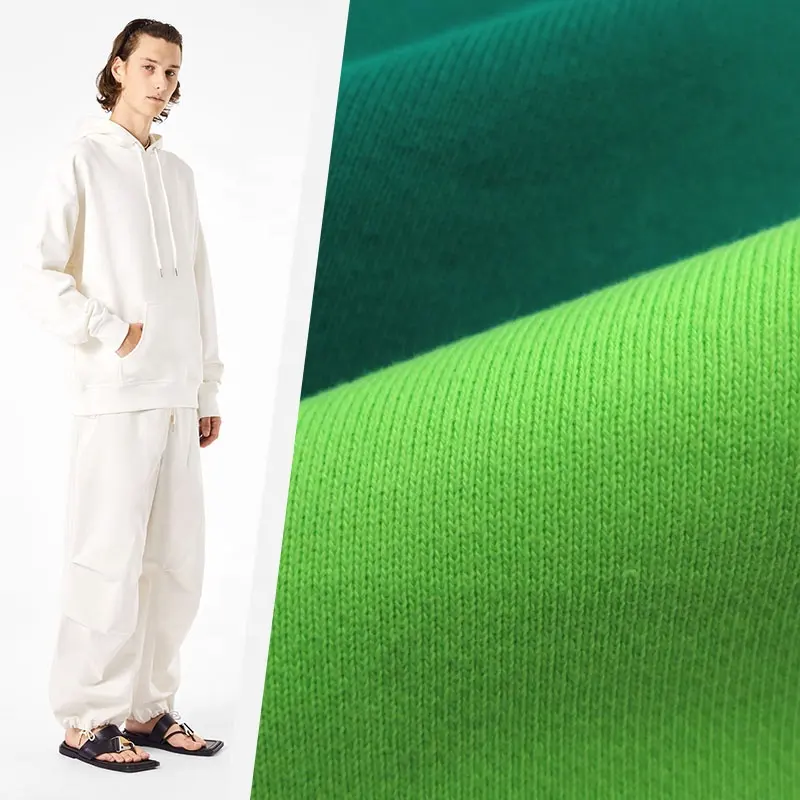 Großhandel multicolor 10S gewicht 360g 100% schwere baumwolle stricken verdicken französisch terry stoff für hoodie pullover