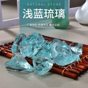 Cristal Pierre Verre Aquarium Décor Glace Bleu Micro Paysage Fond Sable Pavage Ornements Fish Tank Disposition Creative Pierres Pierres - Product Image 3