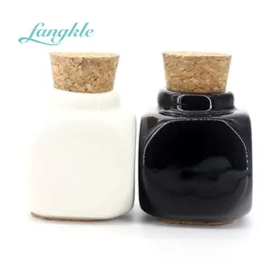 Fangkle black white hotselling square nail dappen dish ceramic with lids