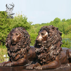 <span class=keywords><strong>Precio</strong></span> bajo Decoración de jardín Metal Animal Bronce Escultura León Tamaño real Bronce León Escultura - Product Image 4