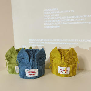 Strick mütze für Kinder Benutzer definierte Mütze Katzen ohr Männer und Frauen Kinder Mütze Hut Herbst und Winter Warme Mode Woll mütze - Product Image 4