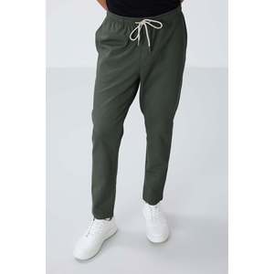 Pantalon de survêtement pour homme en coton 100% French Terry respirant, coupe standard, couleur kaki, 82155 - Product Image 4