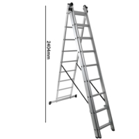 Escaliers pliants en aluminium de haute qualité En131 échelle d'extension polyvalente approuvée avec de larges marches pour une utilisation en atelier en plein air