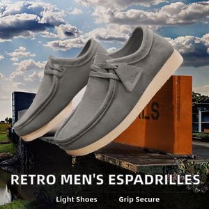 Espadrilles de course pour hommes style rétro britannique, légères, antidérapantes, tige en PU, semelle épaisse, maille respirante, tendance mode, pour le travail - Product Image 4