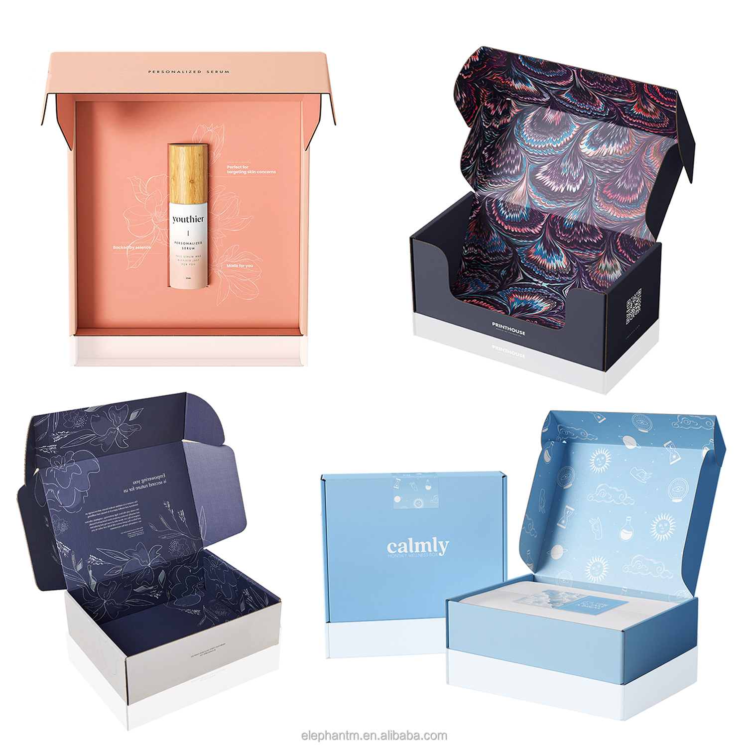 Custom Hot Sale Color Printing Kraft Corrugated Cardboard Envelope Mailing Packaging Cosmetic Apparel Clothing Mailer Box