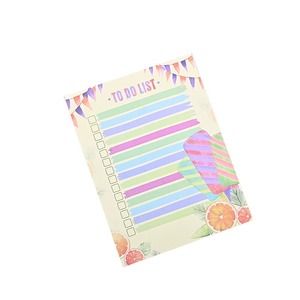 Papel de notas brillante fluorescente con estampado de dibujos animados ecológicos, listo para usar, con serigrafía, notas adhesivas bonitas para la escuela <span class=keywords><strong>SC</strong></span> - Product Image 1