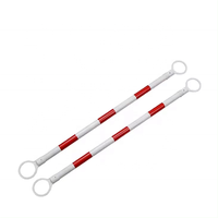 Barre de cône jaune noire de bâton de poteau de route de sécurité escamotable pliable extensible en plastique