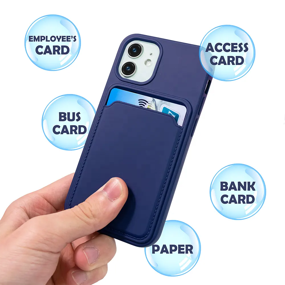 ID card holder phone case super soft tpu phone covers shockproof anti-proof phone bags