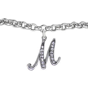 Venta directa de fábrica Metal Crystal 26 Letra inglesa H Inicial Capital Palabras Charm Pulsera Joyería <span class=keywords><strong>Moda</strong></span> - Product Image 6