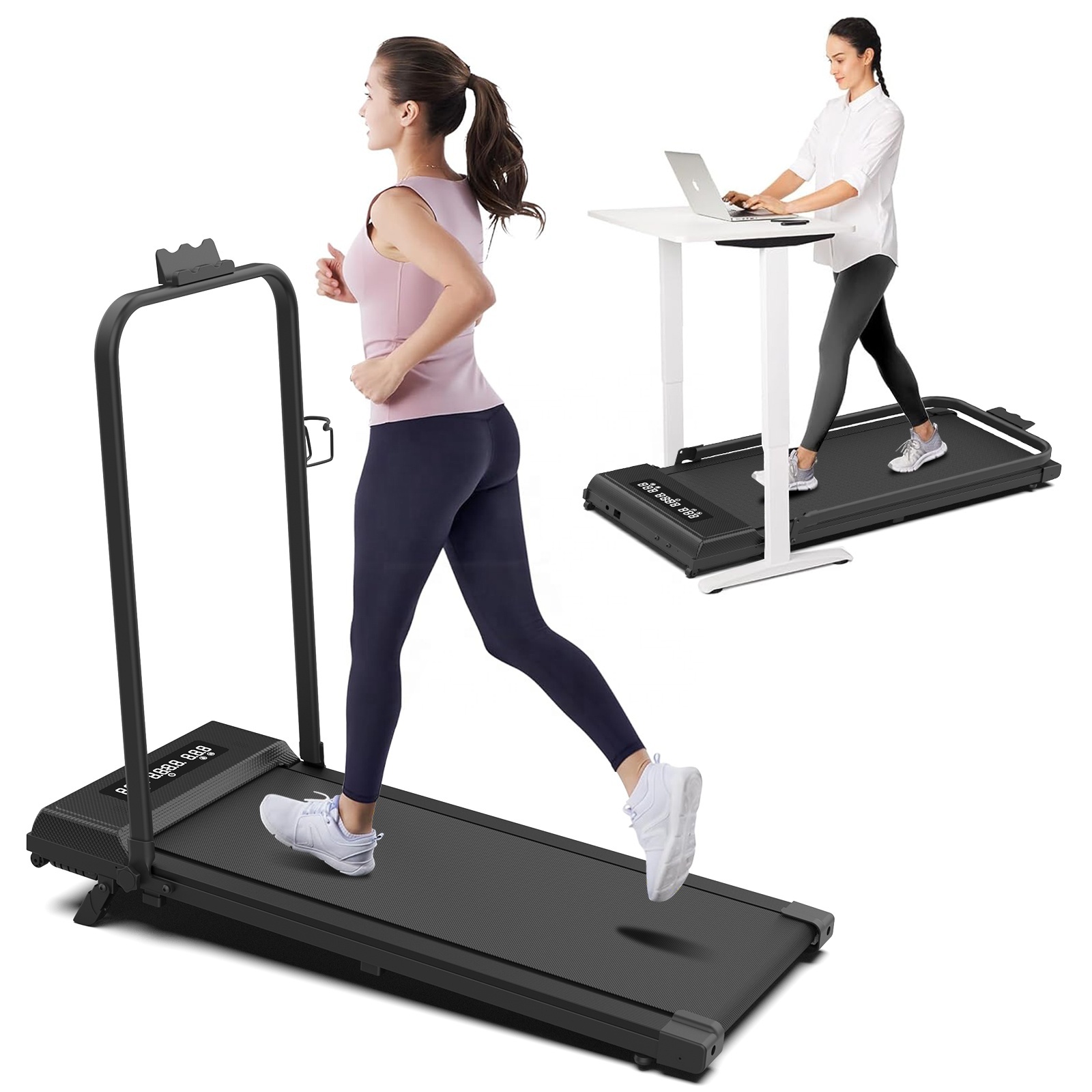 Tapis De Course Pliable Avec Inclinaison YPOO - Pour Maison Ou Bureau, Marche Et Course, Design Compact
