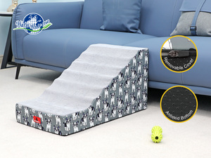 Moderne Quadratische Memory-Foam Anpassbare Hunde- & Katzen-Treppe Rutschfeste Haustier-Rampe Leiter für Hochbetten - Product Image 5