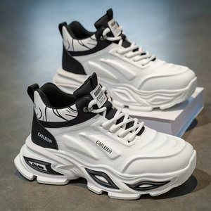 Chaussures montantes pour hommes, nouvelle collection automne 2025, style basketball pour jeunes, chaussures décontractées de course, chaussures de basketball augmentant la taille, baskets - Product Image 5