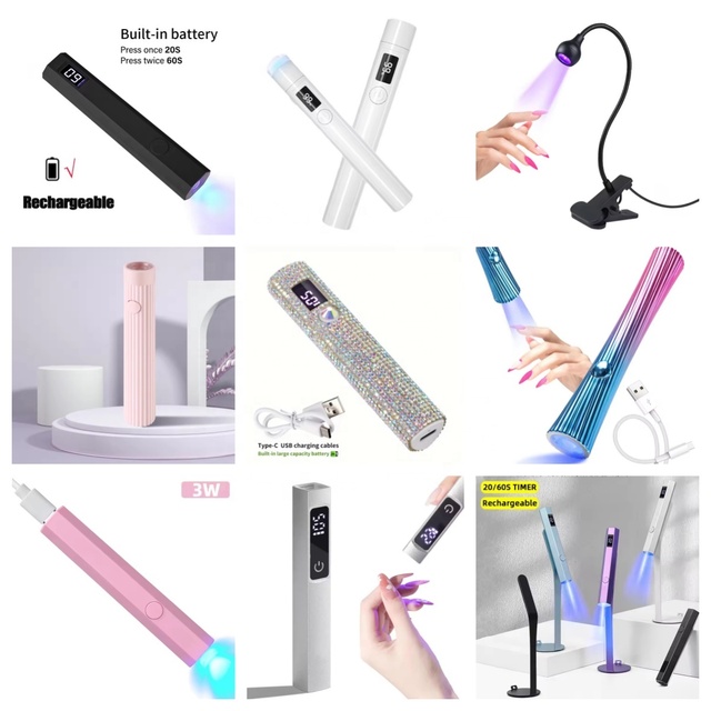 Portable Handheld Mini Nail Lamp for All Gel Polish Nail Dryer Machine UV LED Nail Lamp Mini Flashlight Pen for Salon