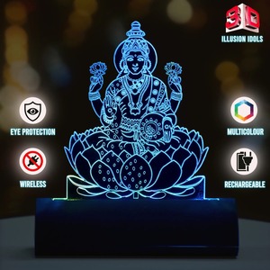 ไฟ LED 3 มิติ ภาพลวงตา รูปพระแม่ดูรัก สำหรับตกแต่งคอนโซลรถยนต์ ใช้พลังงานจาก USB พร้อมไฟส่องสว่าง ดีไซน์สวยงามสำหรับรถยนต์ มีจำหน่ายแล้ว - Product Image 3