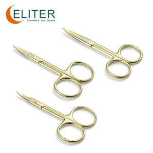 Eliter Venta caliente al por mayor de oro de acero inoxidable cutícula en blanco tijeras para cutículas Rusia tijeras para cutículas Tijeras para uñas - Product Image 3
