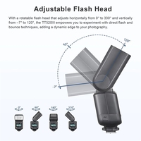 Flash Speedlight TT520III Profesional Inalámbrico Universal de 433MHz para Cámara