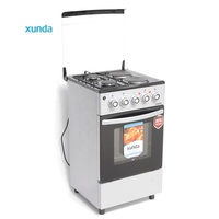 Cuisinière multifonctionnelle Xunda 2 gaz 2 électriques avec four et grill, 4 brûleurs