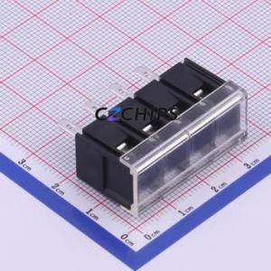 KF28H-7.62-4P Barrier Terminal Block Through hole Component (THT),P=7.62mm Connector With Cover Plate 7.62mm 1x4P Straight Pin - Product Image 1