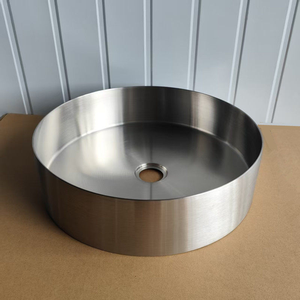 <span class=keywords><strong>Lavabo</strong></span> de Encimera <span class=keywords><strong>Circular</strong></span> Grande de Acero Inoxidable 304 para Hotel, KTV, Villa, Casa de Huéspedes - Product Image 5