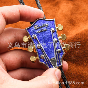 Aliexpress Nouveau produit Tête de guitare country <span class=keywords><strong>Bolo</strong></span> Tie Neck Rope pour hommes et femmes American Western Cowboy <span class=keywords><strong>Bolo</strong></span> Tie - Product Image 4