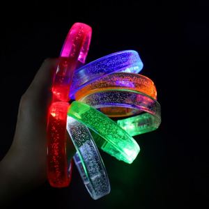 Nouveau bracelet lumineux LED en acrylique avec logo imprimé ML49, accessoires pour concerts et bars - Product Image 2