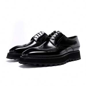 Bottes de boxe classiques montantes pour hommes, style rétro, color block, à lacets carrés, pour le bureau et la carrière, avec empiècements, légères - Product Image 5