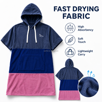 Serviette de bain légère à séchage rapide, peignoir en microfibre, poncho de surf pour la natation, la plage, les sports de plein air