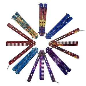 Práctica de entrenamiento de acero inoxidable al aire libre mariposa entrenamiento cuchillos mariposa peine cuchillo entrenador mariposa <span class=keywords><strong>Balisong</strong></span> entrenador - Product Image 1