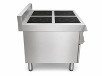 Cuisinière électrique en acier inoxydable 4x3kW/6x3kW pour la cuisine commerciale, gamme de cuisinières commerciales, modèles 4 ou 6 zones