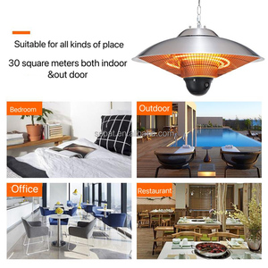 Calentador Tubular Eléctrico de Fibra de Carbono Infrarrojo para Exteriores de 2500W, Control Remoto, Protección Antivuelco, Clase de Eficiencia Energética A+++ - Product Image 5